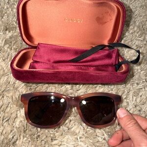 Gucci Burgundy Sunglasses with Case